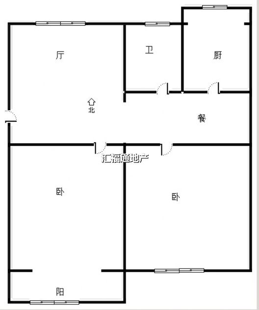 供电公司小区2室2厅1卫户型图