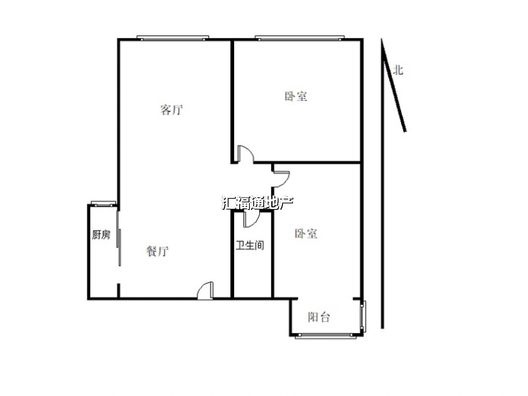 宏远宜居园2室2厅1卫户型图