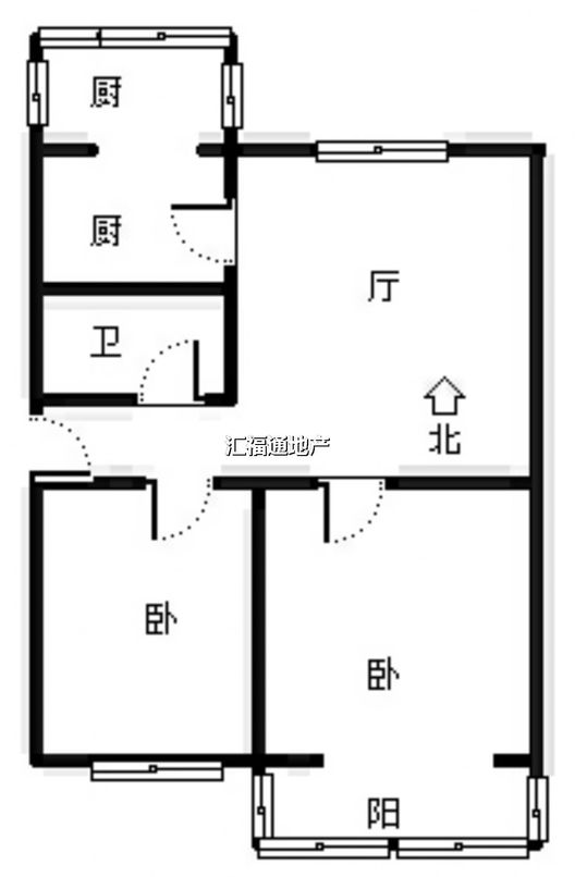 九四家属院2室1厅1卫户型图