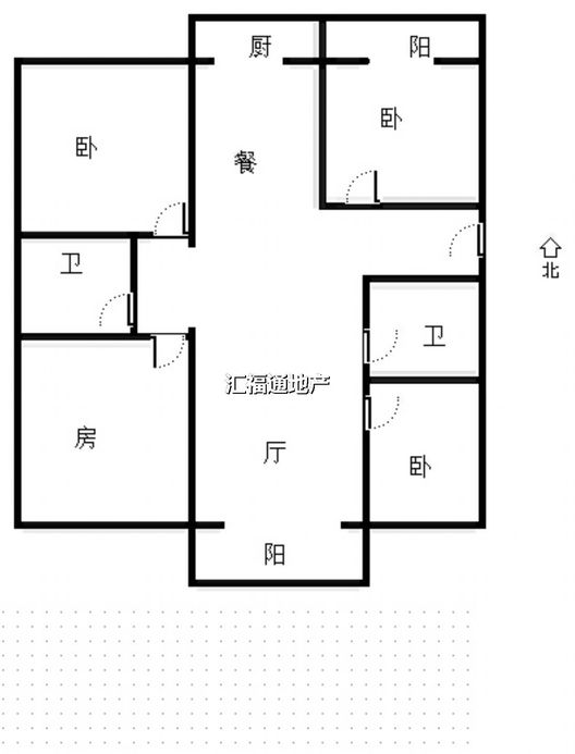 嘉和小区4室2厅2卫户型图