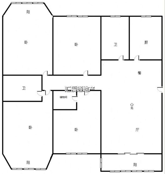 燕赵花园4室2厅2卫户型图