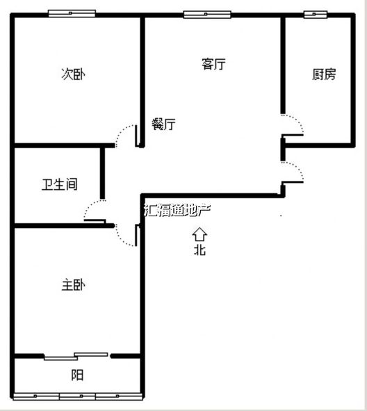 惠友康庭二期2室2厅1卫户型图