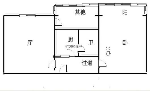 宝林苑小区2室1厅1卫户型图