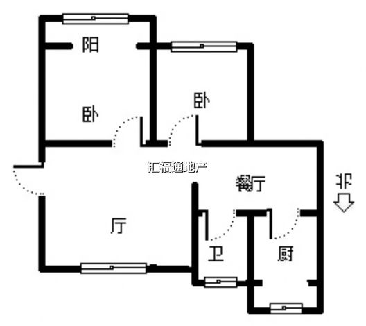 九州小区3室2厅1卫户型图