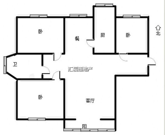 香邑溪谷上园3室2厅1卫户型图