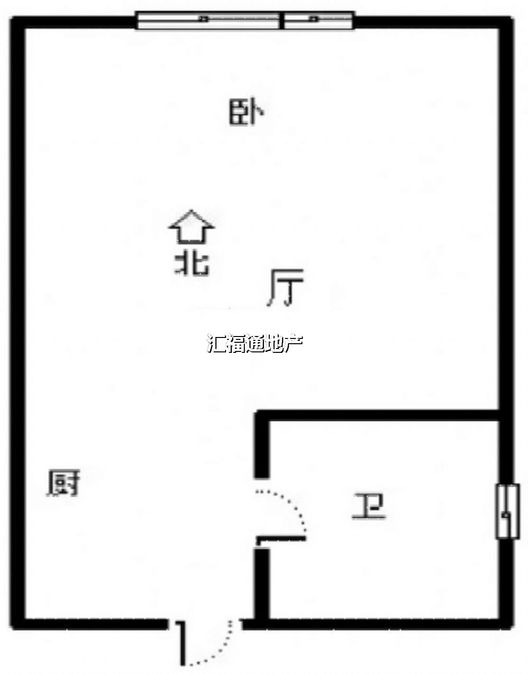 京第银座1室1厅1卫户型图