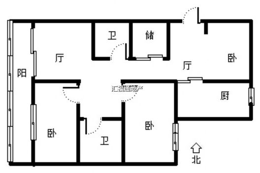 顺通小区3室2厅2卫户型图