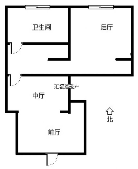 高铁商铺底商1室1厅1卫户型图