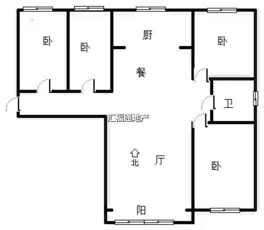 香邑溪谷上园4室2厅1卫户型图
