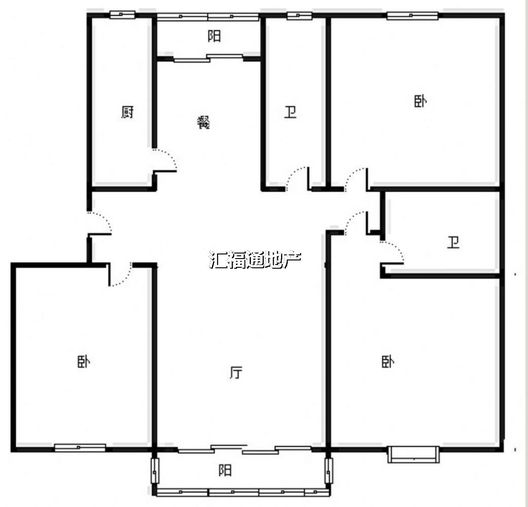 军欣家园3室2厅2卫户型图