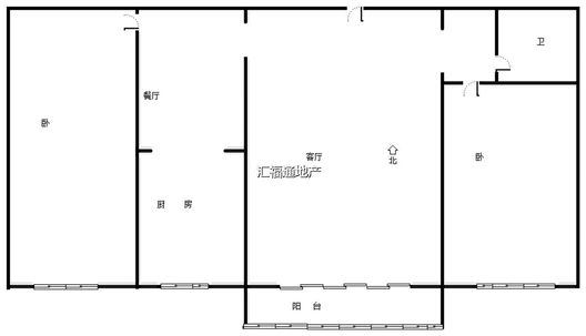 紫荆尚城2室2厅2卫户型图