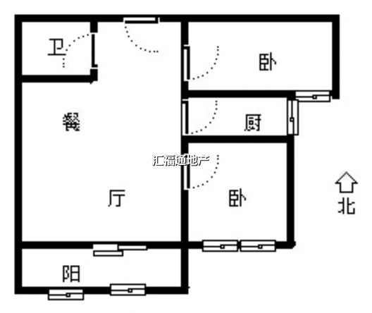宏远阳光丽景2室2厅1卫户型图
