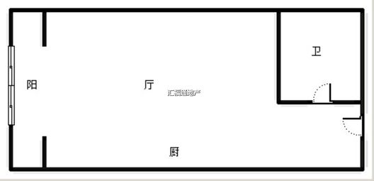 九里京城1室1厅1卫户型图