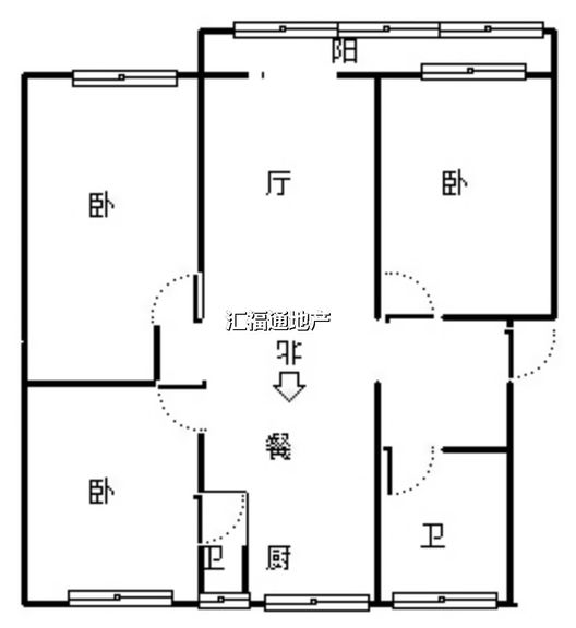 康丽小区3室2厅2卫户型图