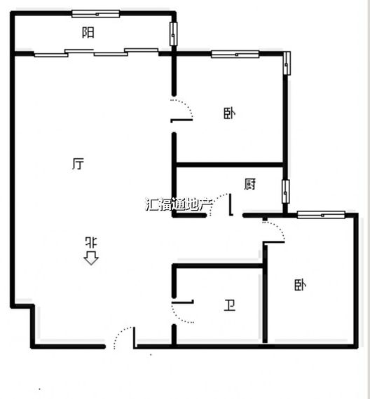 新怡家园小区2室2厅1卫户型图