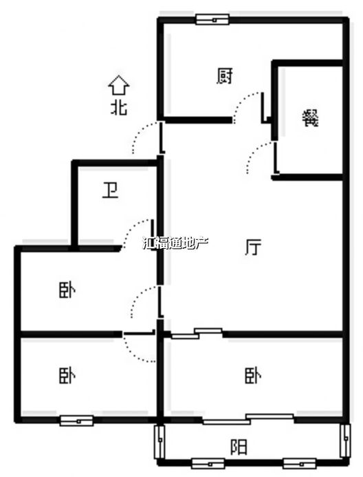 卫生局小区3室2厅1卫户型图