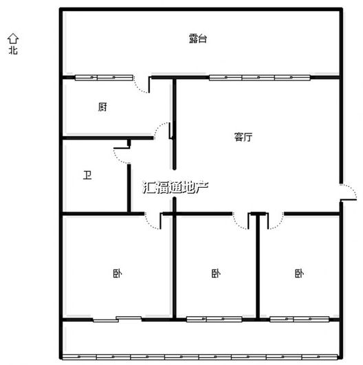 金慧苑3室1厅1卫户型图