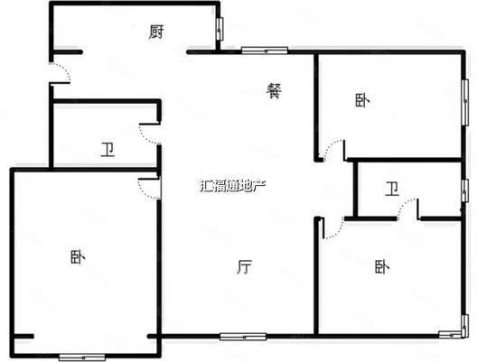 公园壹号3室2厅2卫户型图