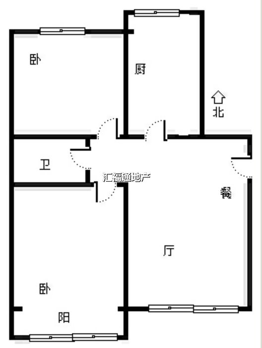 幸福小区2室2厅1卫户型图