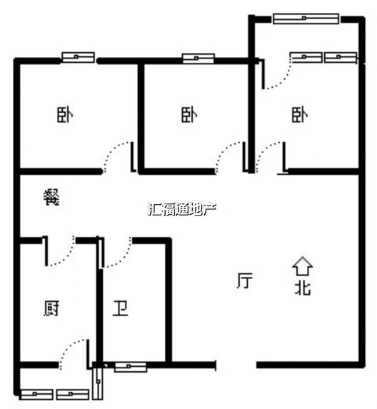 邮政小区3室2厅1卫户型图