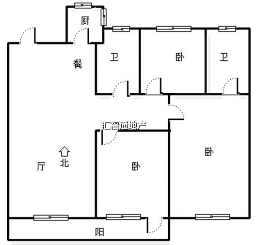 中冶未来城3室2厅2卫户型图