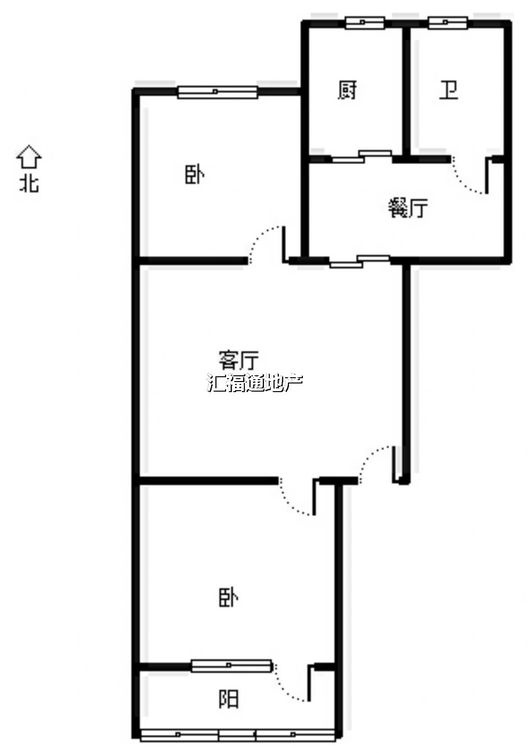 兴泰小区2室2厅1卫户型图