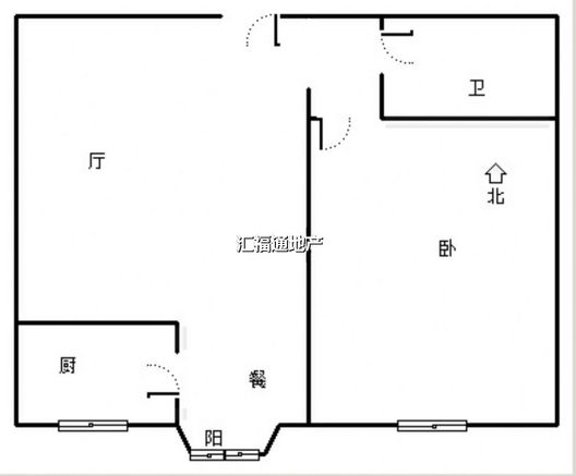 名流枫景五期1室1厅1卫户型图