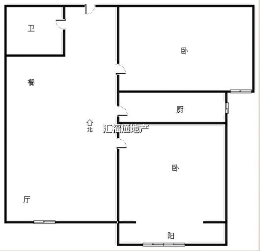 北新家园（锦绣范阳）2室2厅1卫户型图