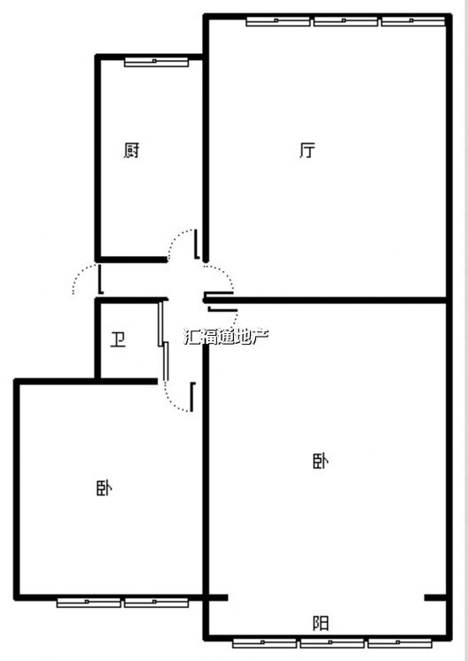 华阳水电小区2室1厅1卫户型图