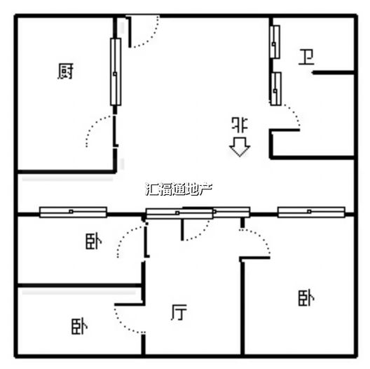 方泽小区2室1厅1卫户型图