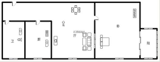 鸿盛凯旋门1室1厅1卫户型图