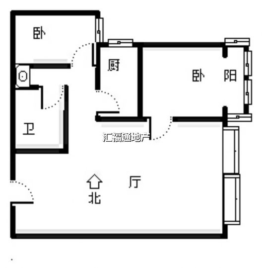 公园壹号2室2厅1卫户型图