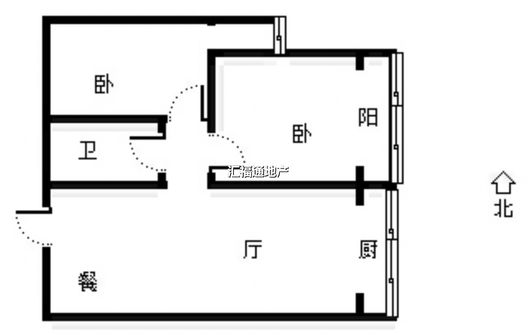 华泰豪庭2室2厅1卫户型图