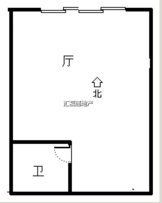 东兴南街商铺底商1室1厅1卫户型图