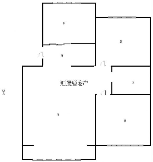 六十七处家属楼2室1厅1卫户型图