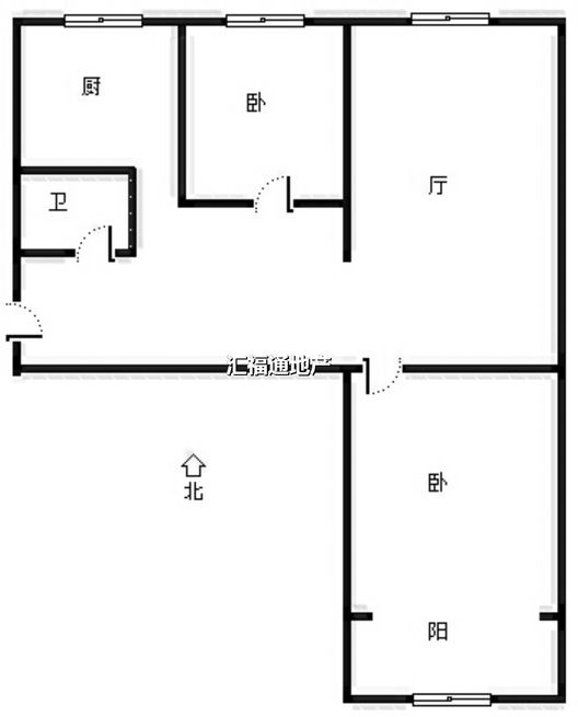 仁和小区2室1厅1卫户型图