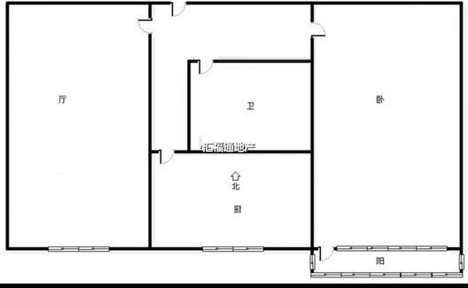 东兴小区（西院）2室0厅1卫户型图