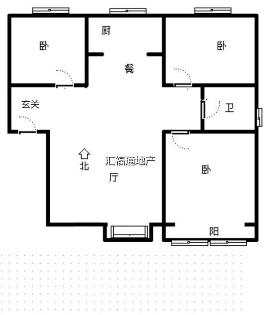 宏远碧罗湾3室2厅1卫户型图