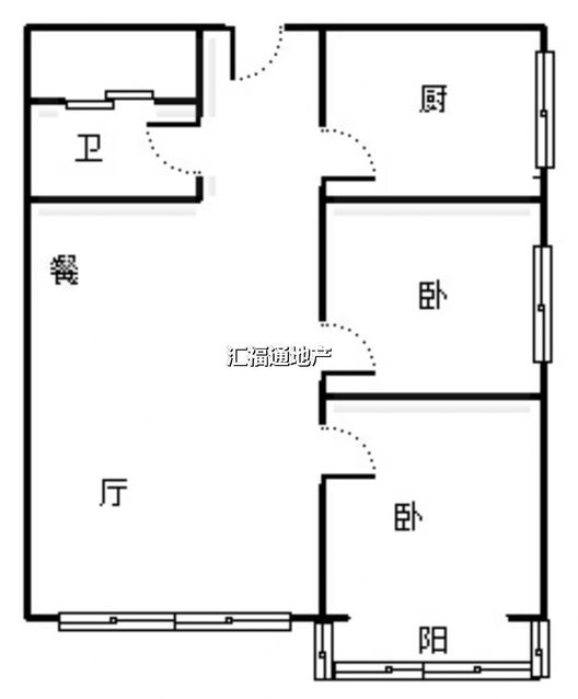 汇元国际2室2厅1卫户型图
