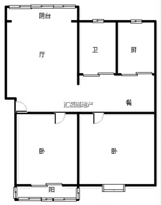 嘉和小区2室2厅1卫户型图