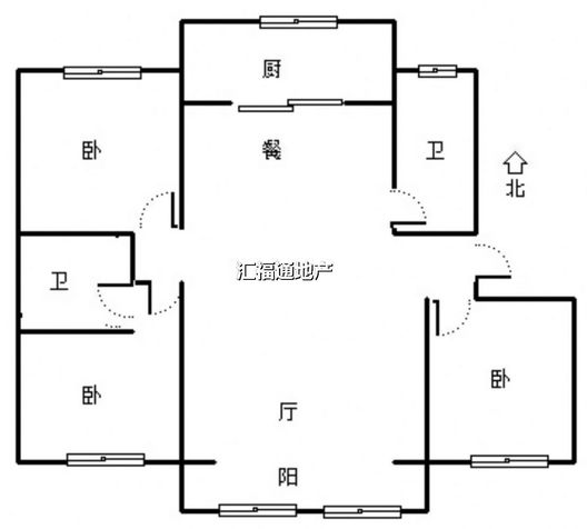 天保青花府3室2厅2卫户型图