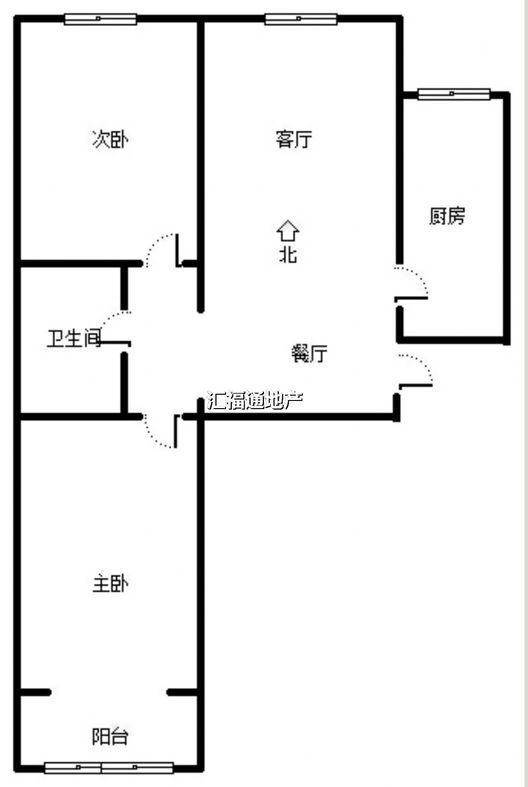 水榭春天2室2厅1卫户型图