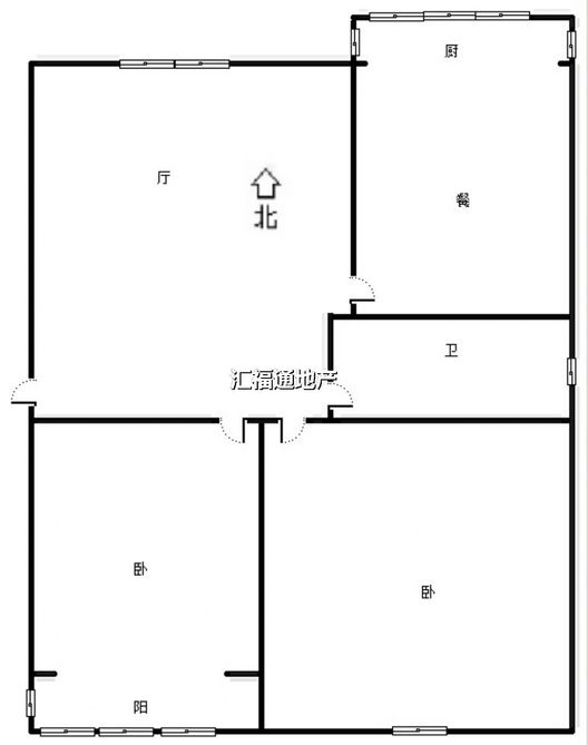 范阳水电小区2室1厅1卫户型图