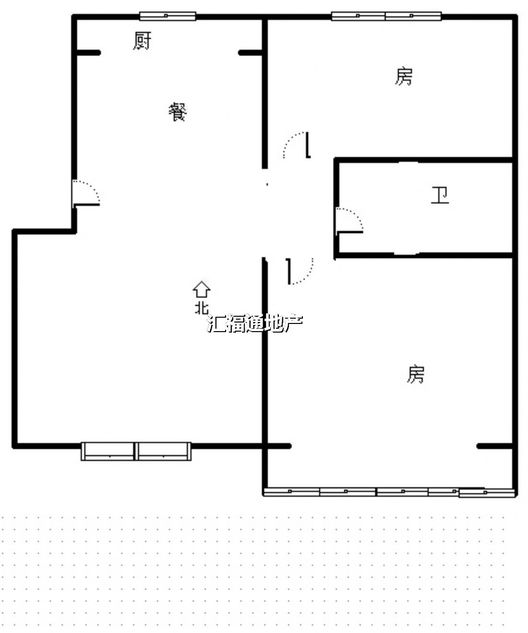 名流枫景洋房2室2厅1卫户型图