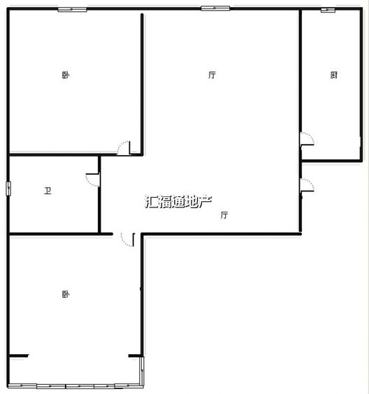 公园壹号2室1厅1卫户型图