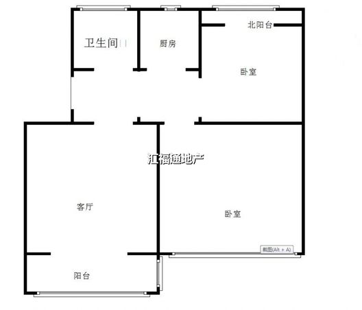 老交通局小区2室2厅1卫户型图