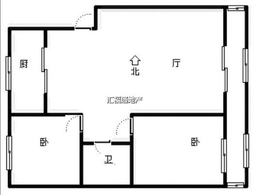 仙颐园小区2室2厅1卫户型图