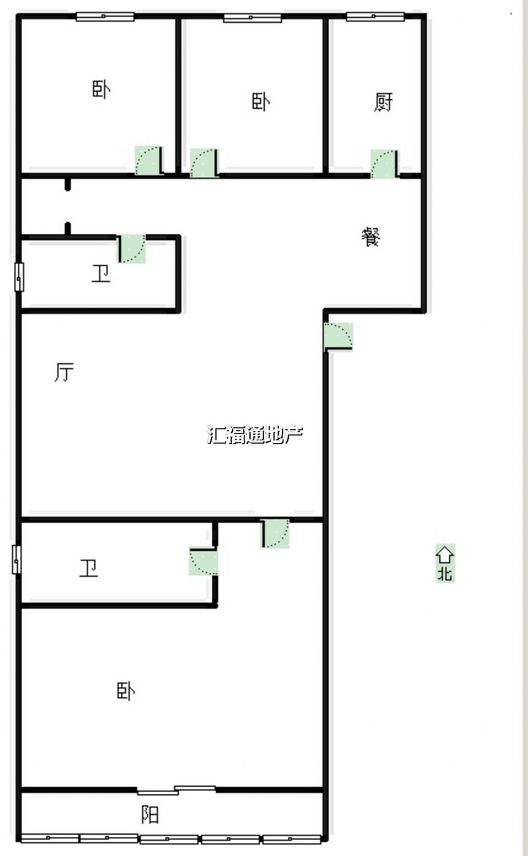 名流一品3室2厅2卫户型图