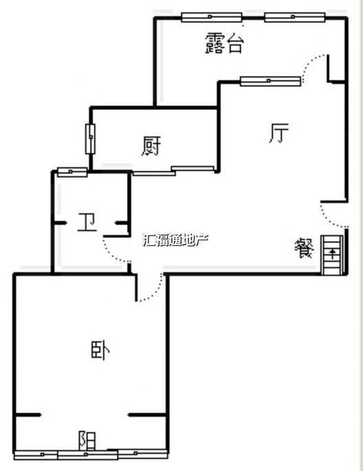 云景城2室2厅1卫户型图