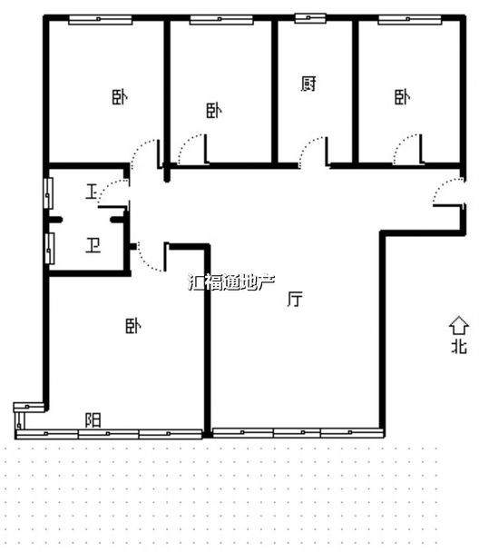 三利中和城一期4室1厅1卫户型图